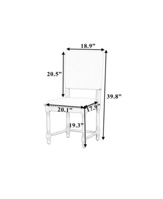 Vintage Upholstered Dining Chairs with Turned Legs and Nailhead Trim