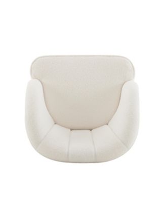 Streamdale Stylish Velvet Barrel Accent Chair with Sturdy Legs