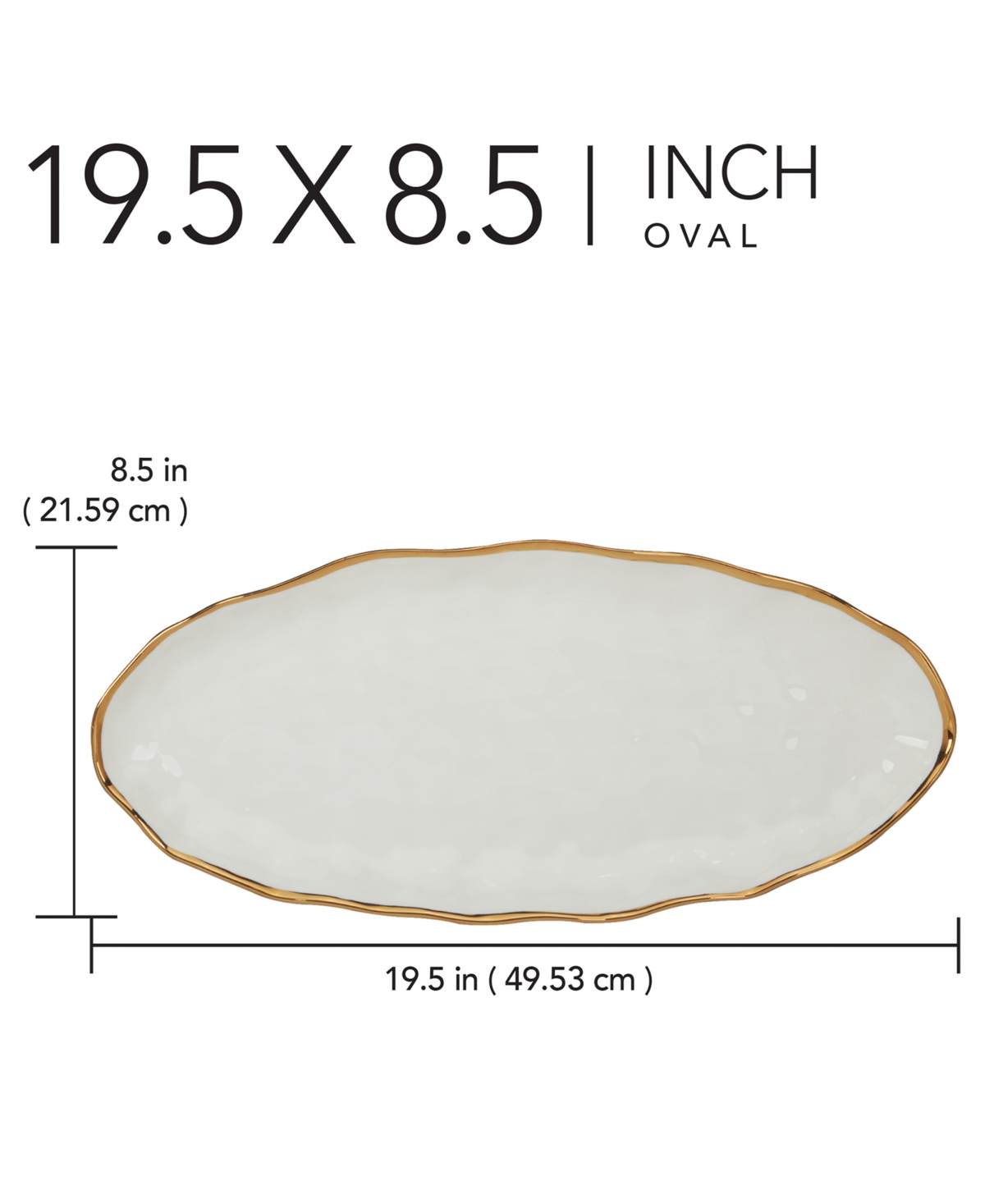 Certified International Regency Oval Fish Platter In Silver