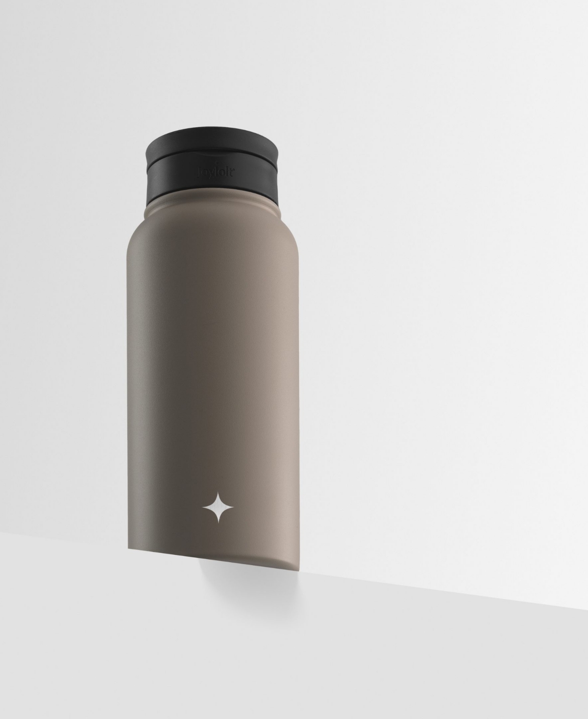 Shop Joyjolt Stainless Steel Water Bottle With Flip Lid & Sport Straw Lid, 32-oz. In Grey
