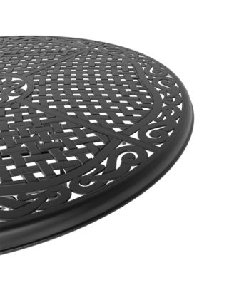 Streamdale 48" Cast Aluminum Patio Table w/ Umbrella Hole