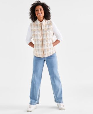 Women's Plaid Quilted Vest