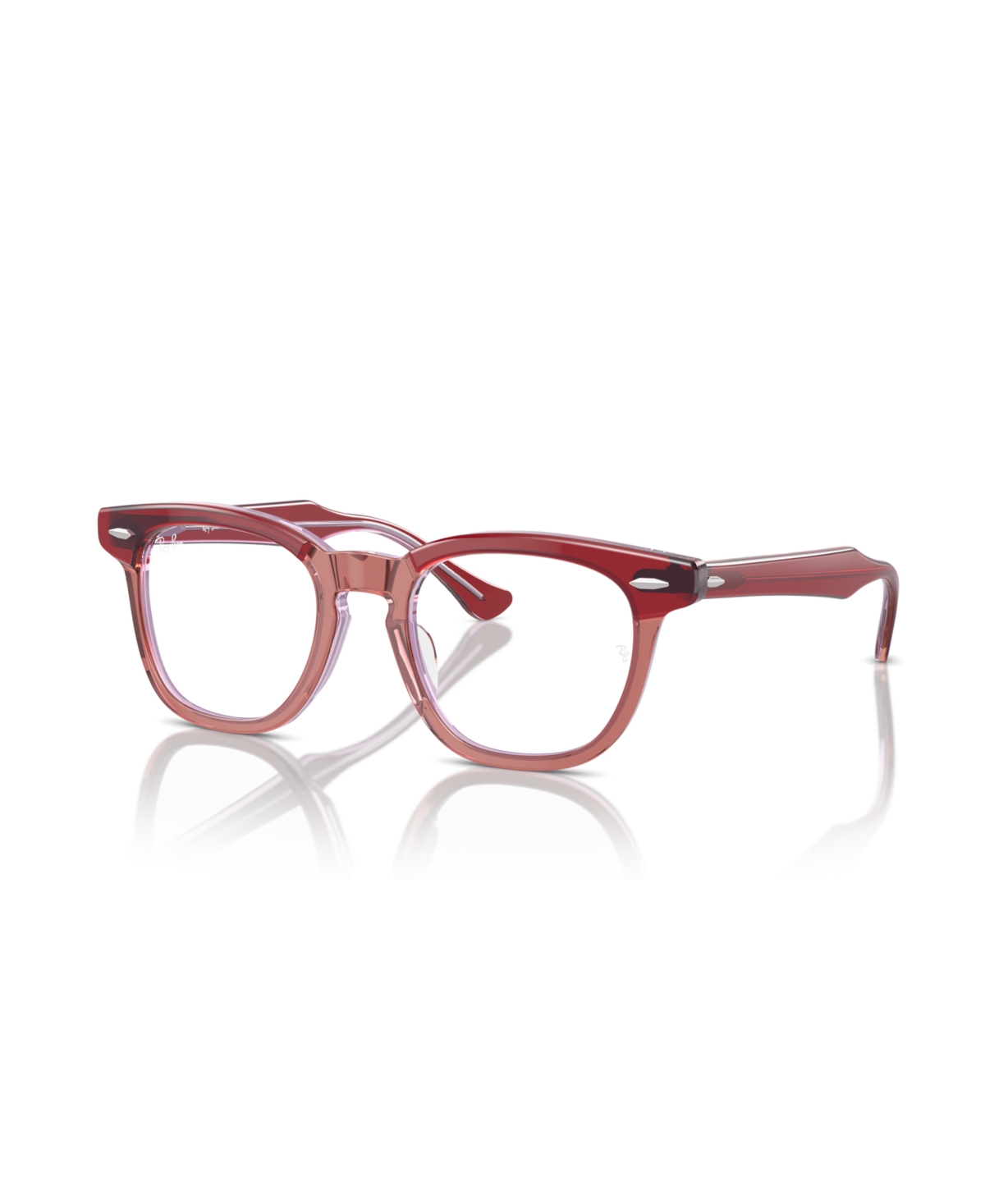 Child Eyeglasses, RB9098V - Top Red Orange Light Purple