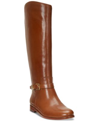 Ralph lauren women's leather boots best sale