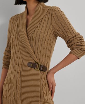 Petite Buckled Cotton Sweater
