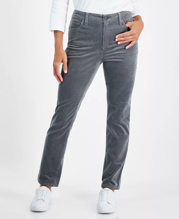 Petite Straight-Leg Corduroy Jeans - thumbnail 4