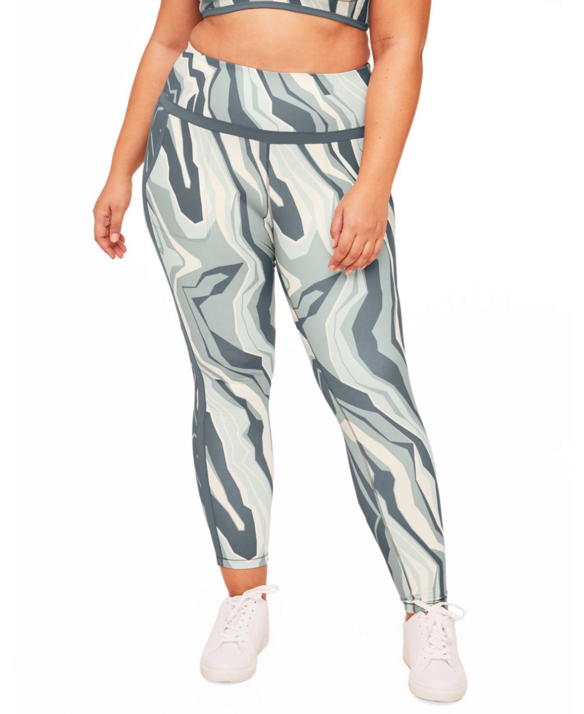 Plus Size Tori Leggings - Geo grey