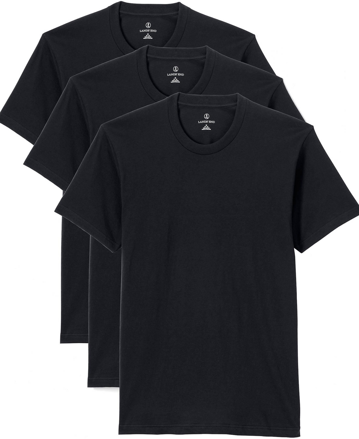 Lands' End Big & Tall Crewneck Undershirt 3 Pack
