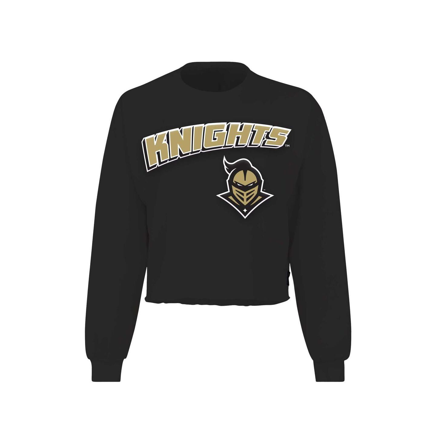 Женская футболка Spirit Jersey Black UCF Knights Slouchy Cropped Long Sleeve — фото 2