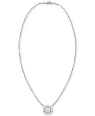 2-Pc. Set Lab Grown Diamond Halo Pendant Necklace & Matching Stud Earrings (1 ct. t.w.) in Sterling Silver or 14k Gold-Plated Sterling Silver