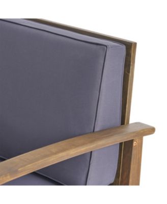 Streamdale Perla Acacia Wood Club Chair With Water-Resistant Cushion