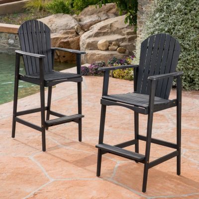 Streamdale Acacia Wood Outdoor Barstools Comfort and Style