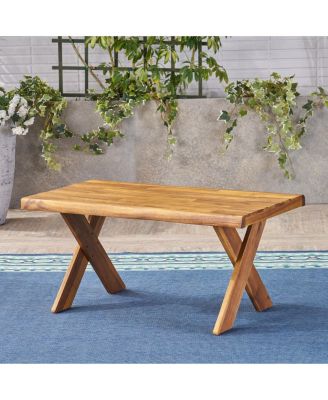 Simplie Fun Sandblast Acacia Wood Coffee Table