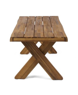 Simplie Fun Sandblast Acacia Wood Coffee Table