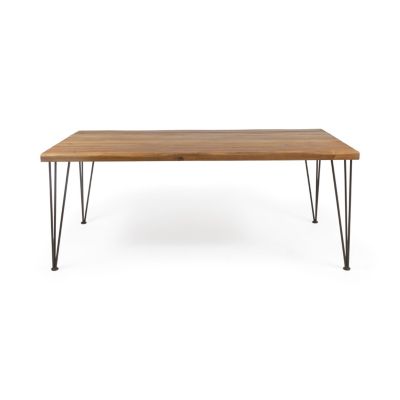 Streamdale Zion Industrial Acacia Wood & Metal Dining Table