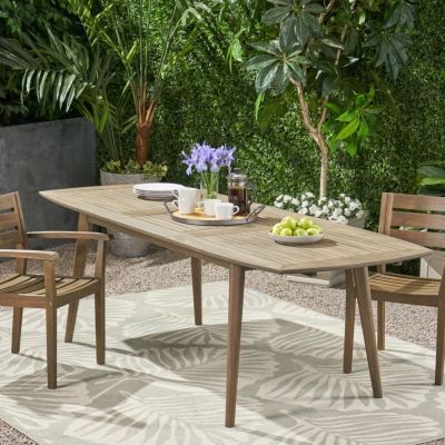  Expandable Acacia Wood Dining Table For Outdoor Gatherings