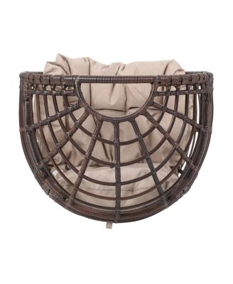 Streamdale Rafael Outdoor Wicker Swivel Egg Chair With Cushion