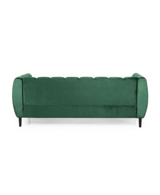 Miranda Velvet Sofa Modern Glam with Channel Stitching
