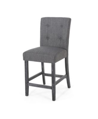 set of 2 counter stools 26 inch contemporary style button tufted upholstered design