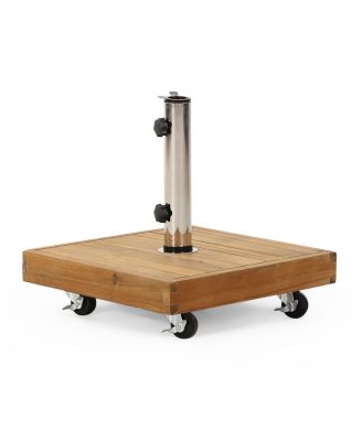 Streamdale Acacia Wood Umbrella Base With Concrete Core