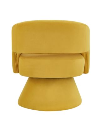 Modern Swivel Accent Chair Velvet, Open Back, 360 Rotation