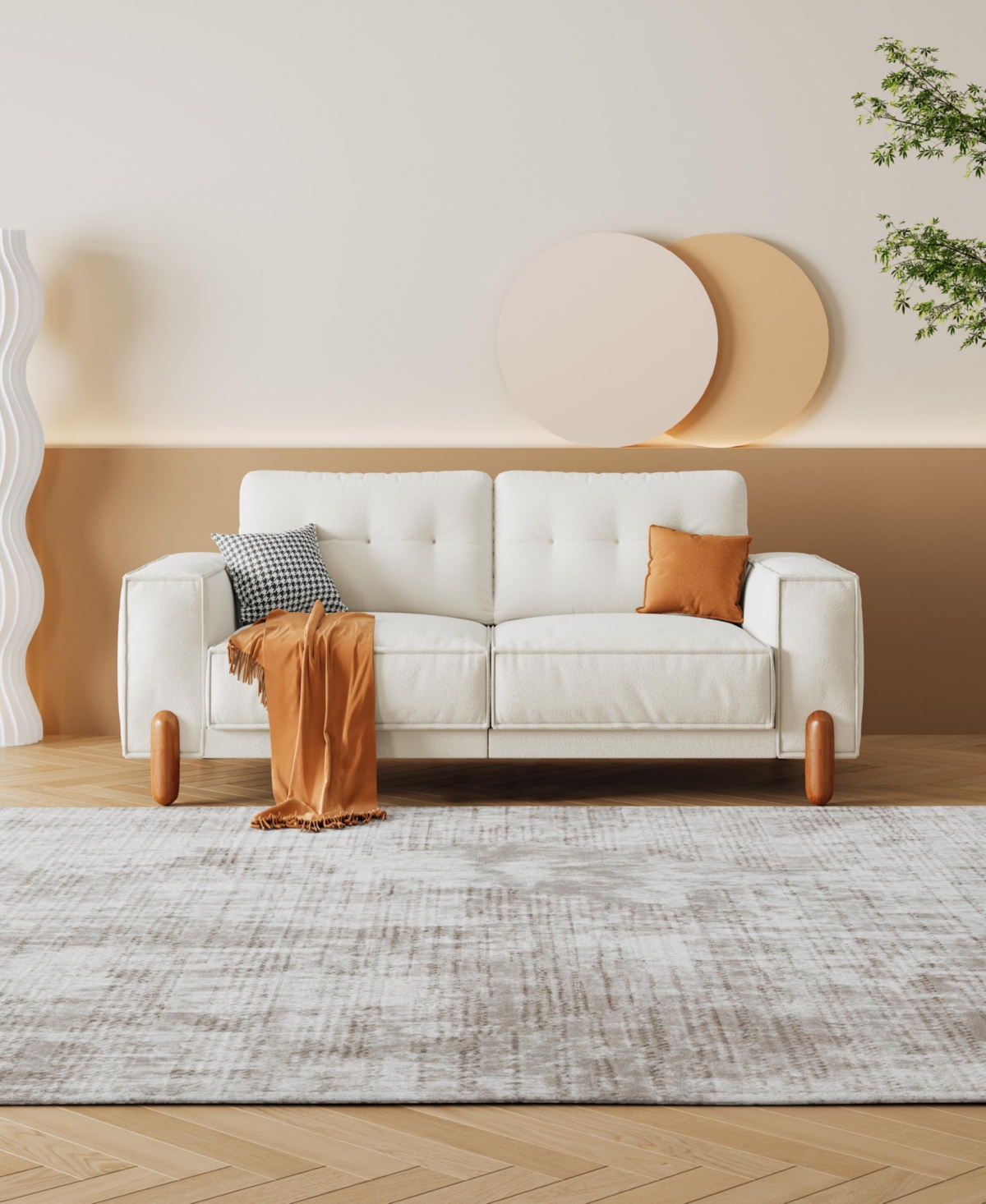 Streamdale Furniture Modern Chenille Sofa: Comfort and Style for Small Spaces