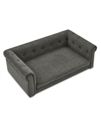 Streamdale Elevated Dog Sofa Bed for Medium & Large Dogs, Dark Grey