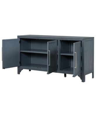 Pine Veneer Storage Cabinet with Adjustable Shelves