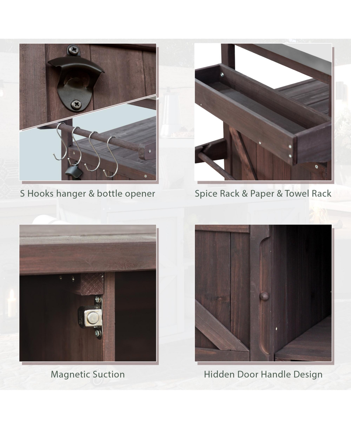 Streamdale Outdoor Kitchen Island with 1.2" Stainless Steel Top