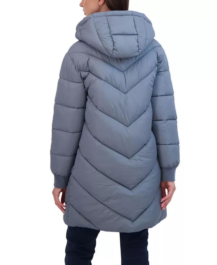 Juniors' 3/4 Puffer Jacket with Hood - thumbnail 10