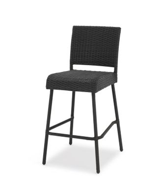 Streamdale Dark Brown Wicker Outdoor Barstools (Set Of 2)