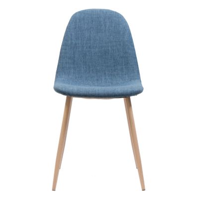Muted Blue Fabric Dining Chairs (Set Of 2)