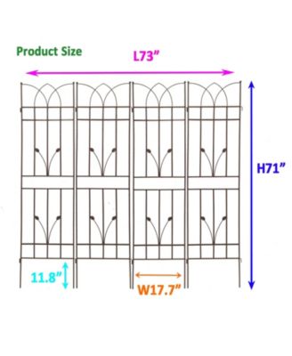 4 Pack 71" Rustproof Trellises for Climbing Plants