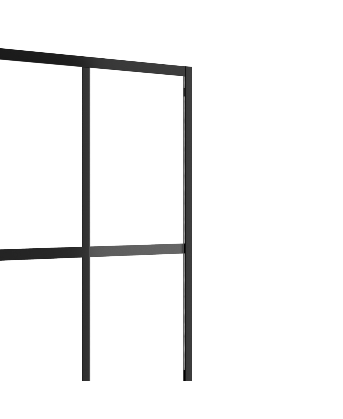 Streamdale Furniture Framed Glass Shower Screen: Silk-Printed Tempered Glass,Aluminum, Support Bar - Black
