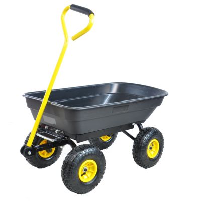 Streamdale Folding Poly Garden Dump Truck, 10" Pneumatic Tires, 300 lb Capacity