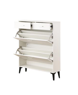 Modern Tipping Bucket Shoe Cabinet with Ample Storage