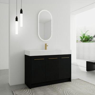 Streamdale 48" Freestanding Vanity with Resin Sink & Soft-Close Doors
