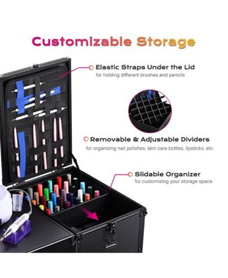 Nail Desk Mobile Station Rolling Makeup Manicure Table Nail Artist