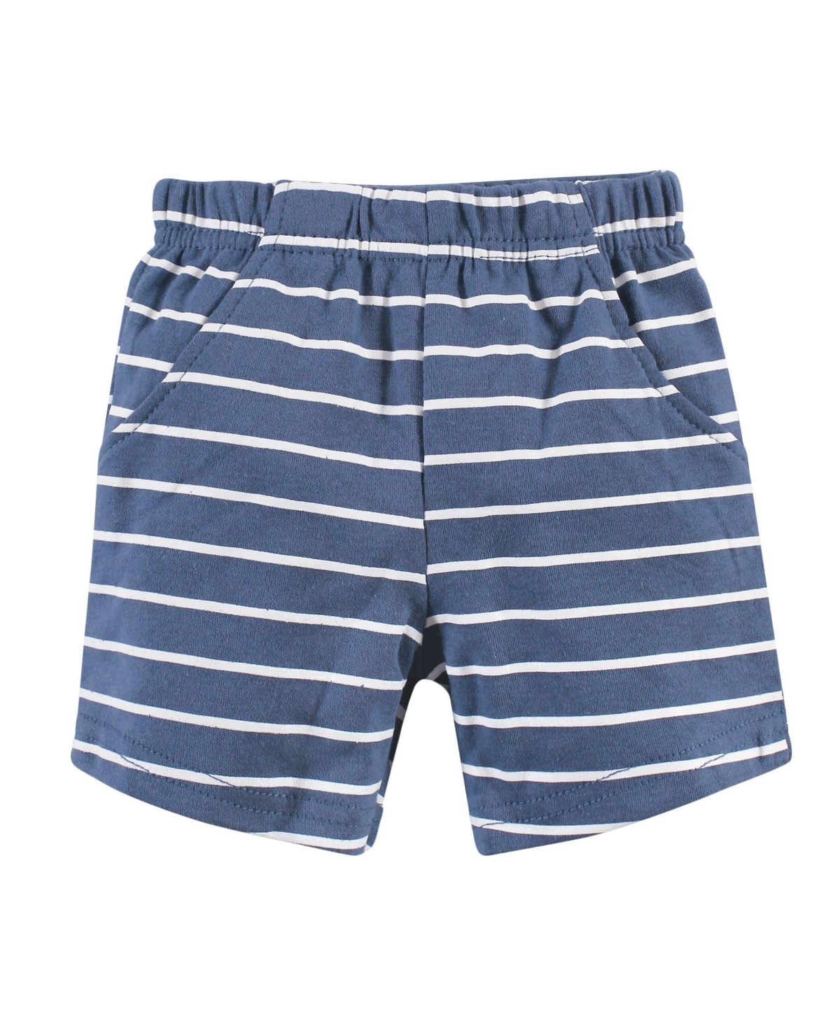 Hudson Baby Baby Boys Cotton Bodysuit, Shorts and Shoe 3pc Set,- Narwhal
