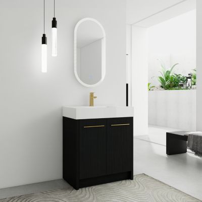 30" Freestanding Vanity with Resin Sink & Soft-Close Door
