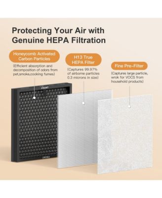 Morento 2 Pack Genuine Air Purifier Replacement Filter for HY4866 Air Purifier