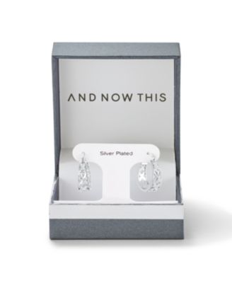 Clear Crystal Flower Hoop Earring