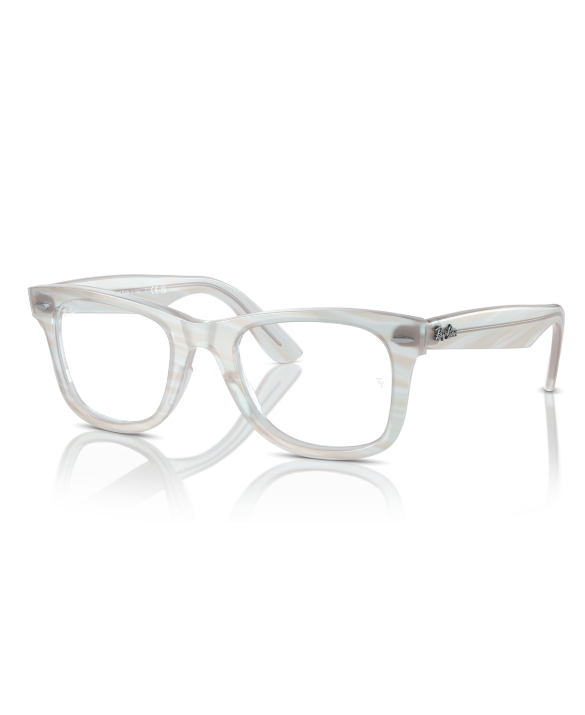 Shop Ray Ban Unisex Eyeglasses, Rb4340v In Photo Striped Light Blue