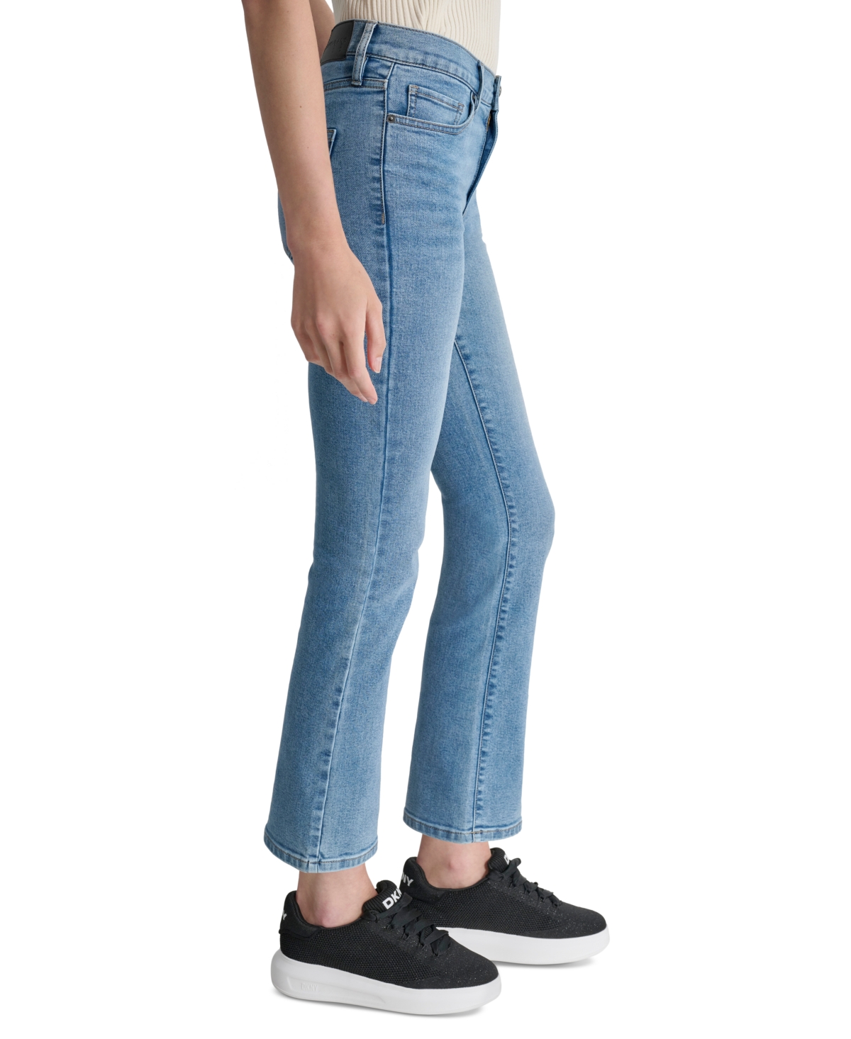 Dkny Jeans Petite High-rise Bootcut Jeans In Blue