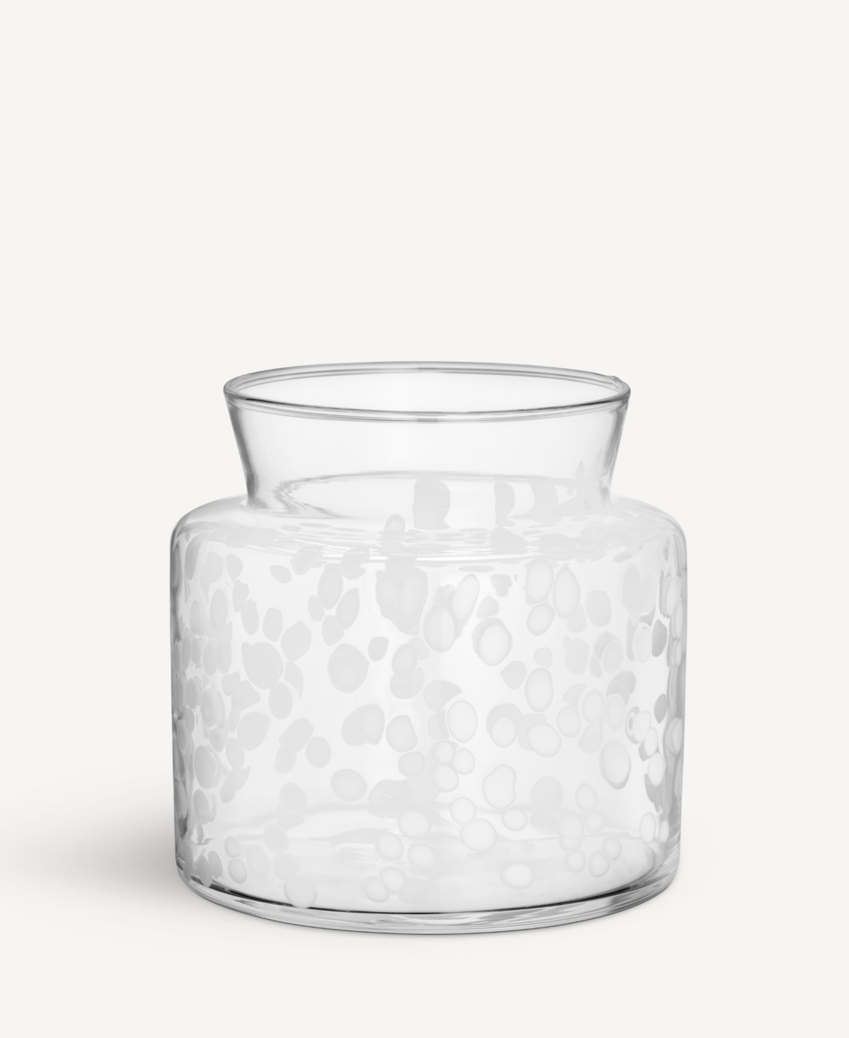 KOSTA BODA 12" MEADOW WIDE CRYSTAL GLASS VASE 