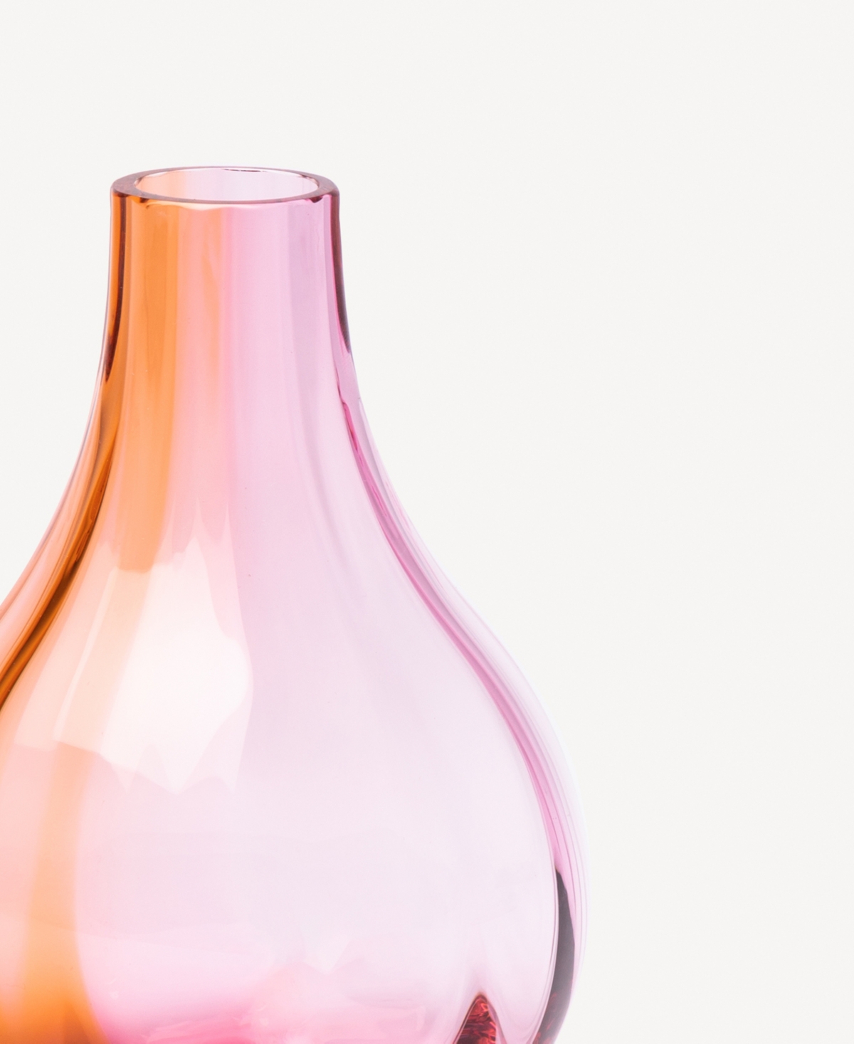 Kosta Boda Iris Vase In Pink,amber