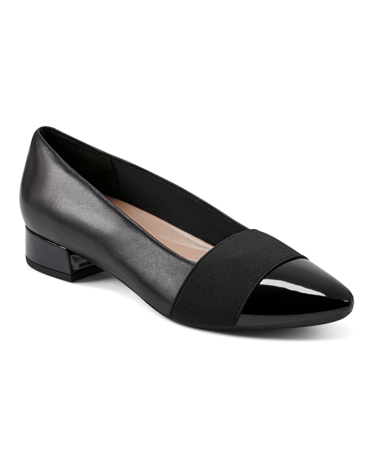 Женские туфли Easy Spirit Casta eFlex Low Block Heel Pumps, цвет: Чёрный — фото 1
