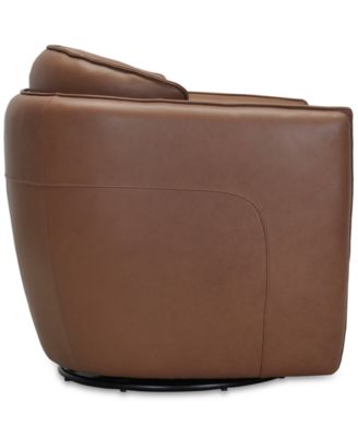 Kettner 32" Leather Swivel Chair, Created for Macy's