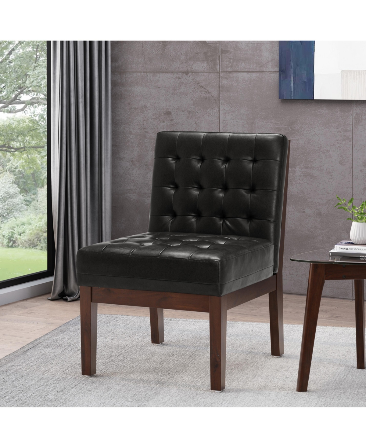 Streamdale Contemporary Waffle-Stitched Upholstered Accent Chair