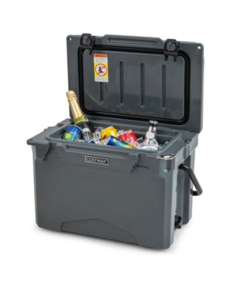 25 QT Hard Cooler with Aluminum Handle and Integrated Cup Holders